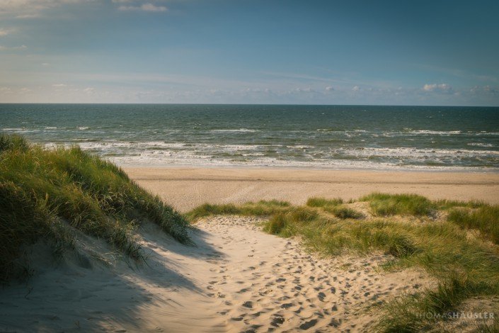 dänemark Blick auf die Nordsee am Hennestrand